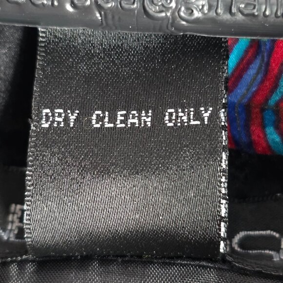 Womens Anne Carson Quilted 100% Silk Jacket With Festive Print & Red Trim Size M - Picture 7 of 7